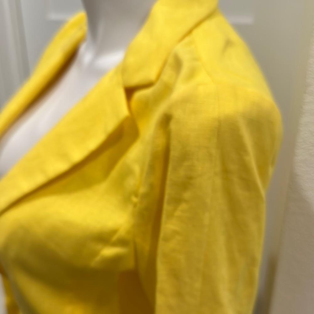 MICHAEL Michael Kors Yellow Linen Blazer - Picture 3 of 16